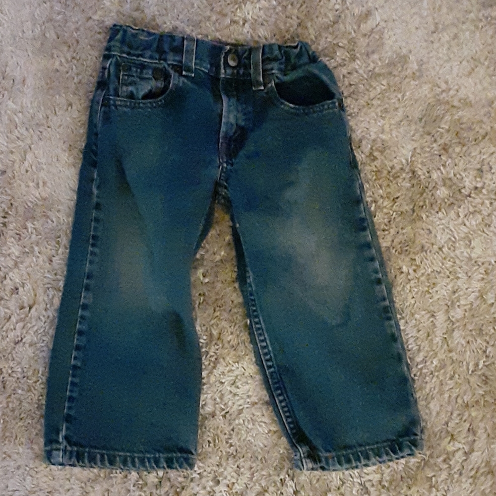 Levi's 527 loose bootcut blue jeans elastic waist 2 M Excellent used condition…